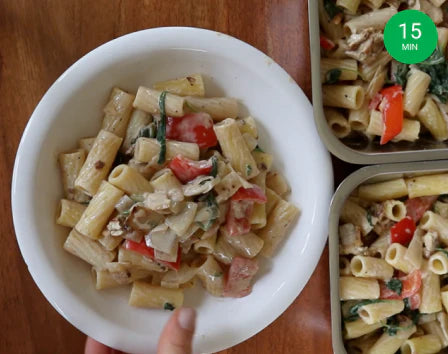 Pasta with tofu & cream cheese